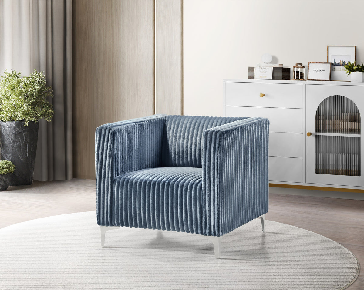Home Design Gavin Velvet Square Arm Chair