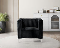 Home Design Gavin Velvet Square Arm Chair