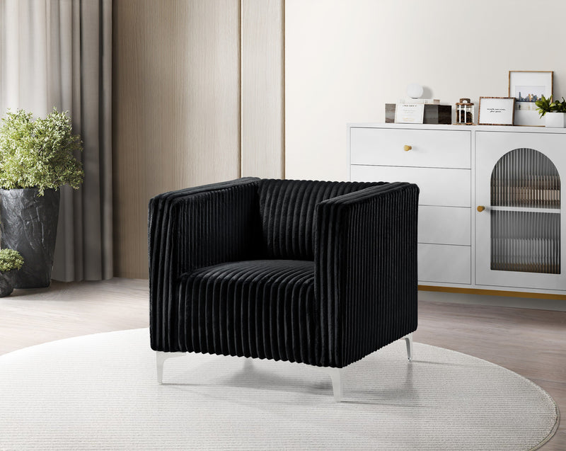 Home Design Gavin Velvet Square Arm Chair