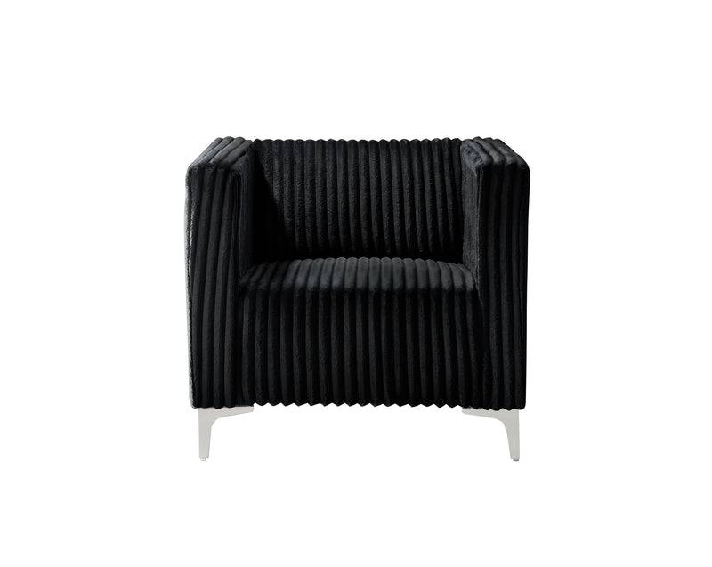 Home Design Gavin Velvet Square Arm Chair