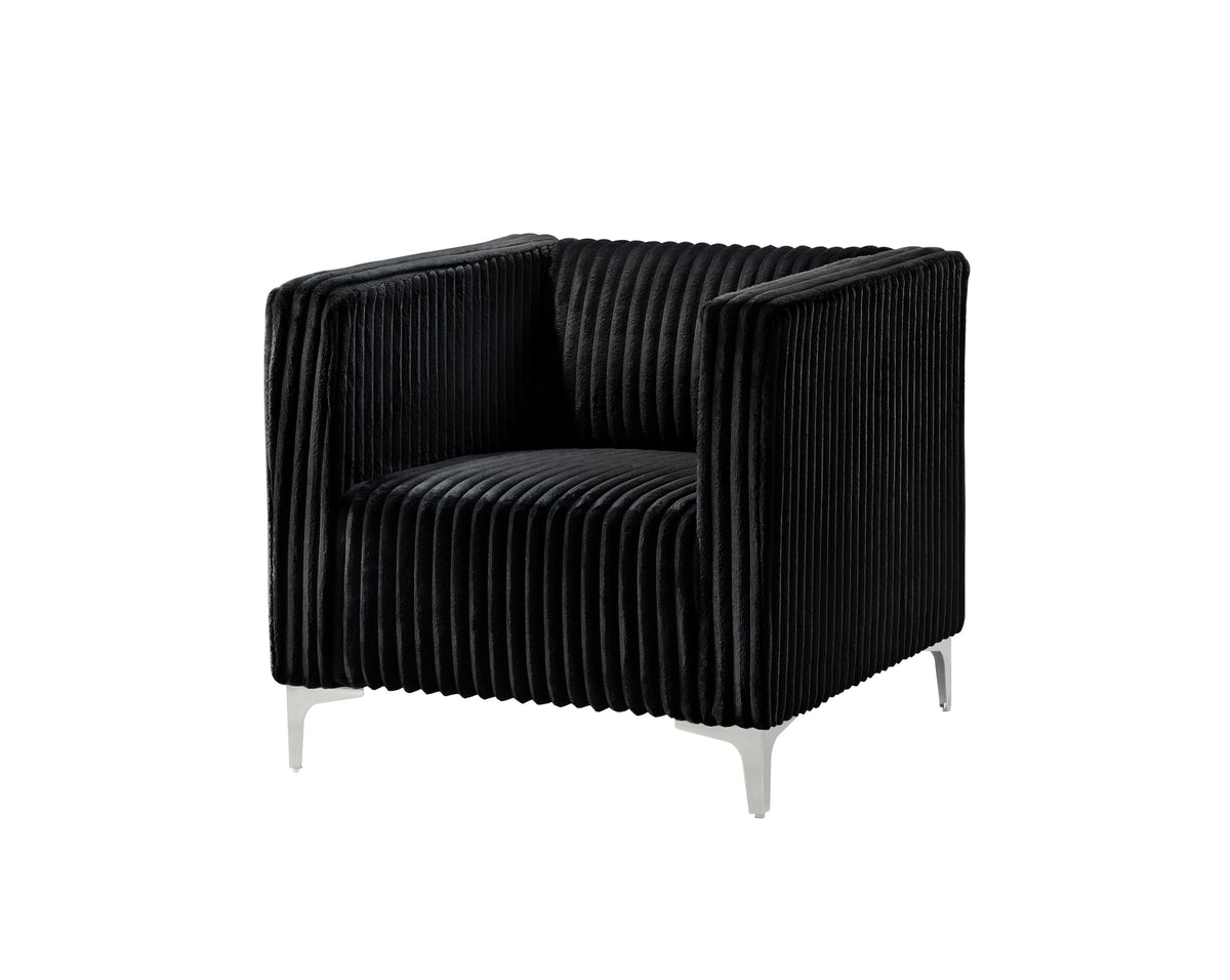 Home Design Gavin Velvet Square Arm Chair