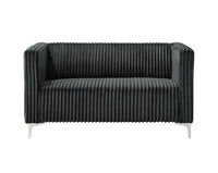 Home Design Gavin Velvet Square Arm Loveseat