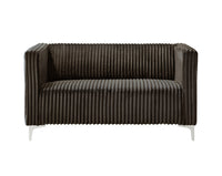 Home Design Gavin Velvet Square Arm Loveseat