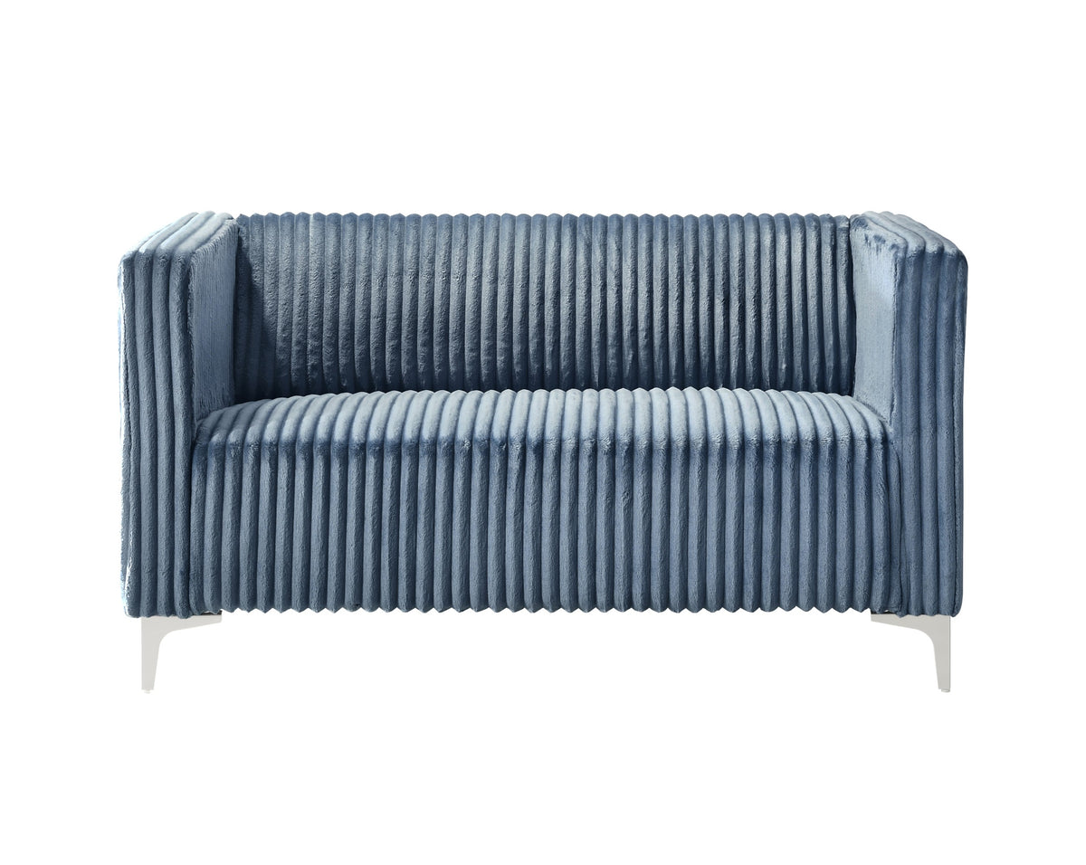 Home Design Gavin Velvet Square Arm Loveseat