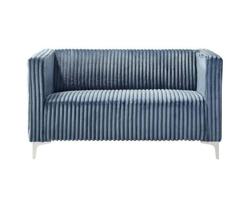 Home Design Gavin Velvet Square Arm Loveseat