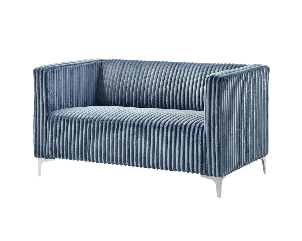 Home Design Gavin Velvet Square Arm Loveseat
