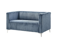 Home Design Gavin Velvet Square Arm Loveseat