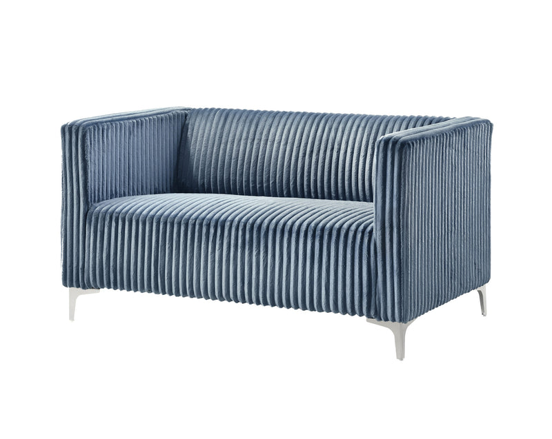 Home Design Gavin Velvet Square Arm Loveseat