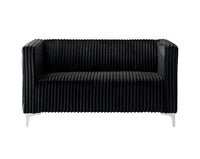 Home Design Gavin Velvet Square Arm Loveseat