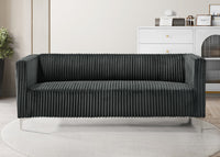 Home Design Gavin Velvet Square Arm Sofa