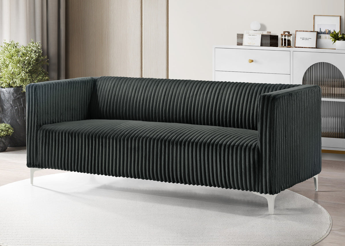 Home Design Gavin Velvet Square Arm Sofa