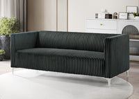 Home Design Gavin Velvet Square Arm Sofa