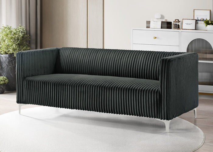 Home Design Gavin Velvet Square Arm Sofa