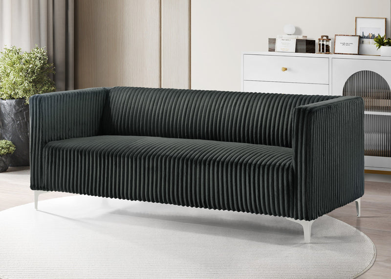 Home Design Gavin Velvet Square Arm Sofa