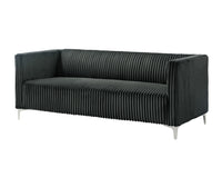 Home Design Gavin Velvet Square Arm Sofa