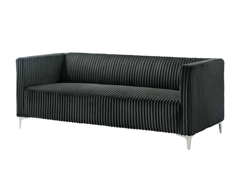 Home Design Gavin Velvet Square Arm Sofa