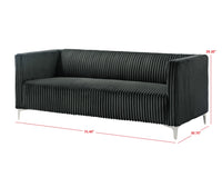 Home Design Gavin Velvet Square Arm Sofa