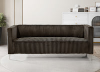 Home Design Gavin Velvet Square Arm Sofa