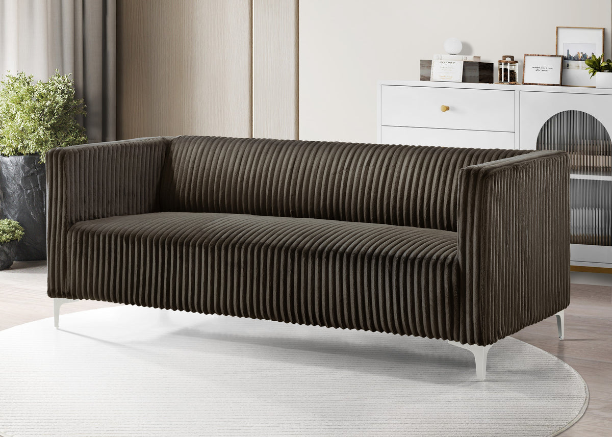 Home Design Gavin Velvet Square Arm Sofa