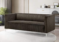 Home Design Gavin Velvet Square Arm Sofa