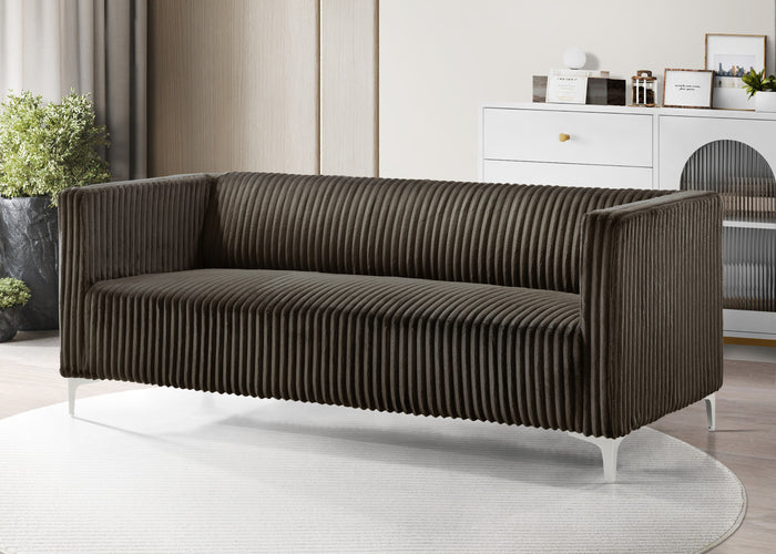 Home Design Gavin Velvet Square Arm Sofa