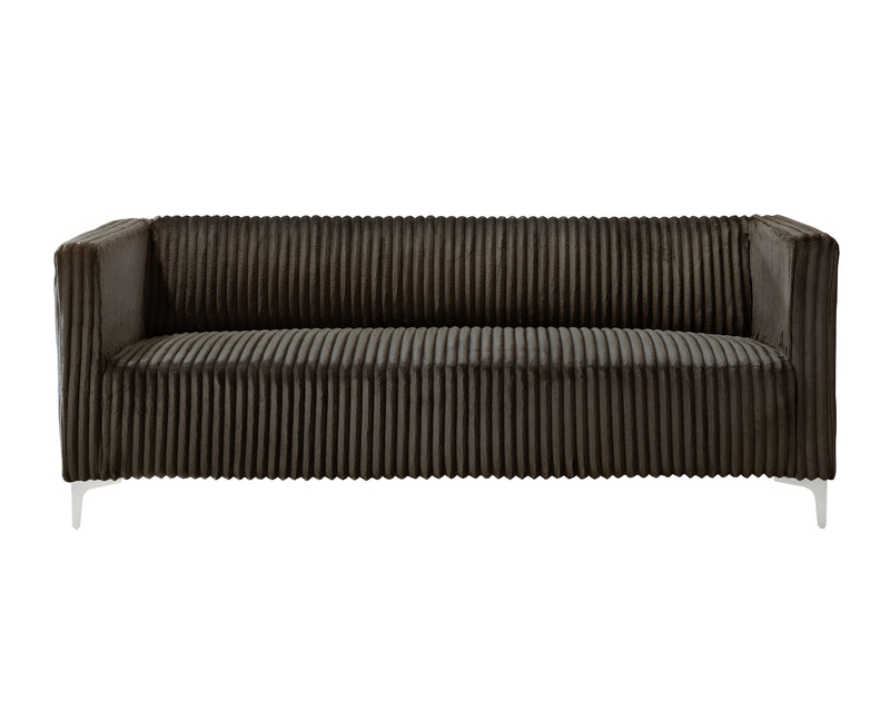 Home Design Gavin Velvet Square Arm Sofa