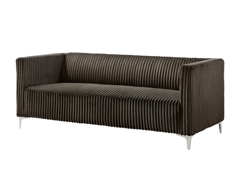 Home Design Gavin Velvet Square Arm Sofa