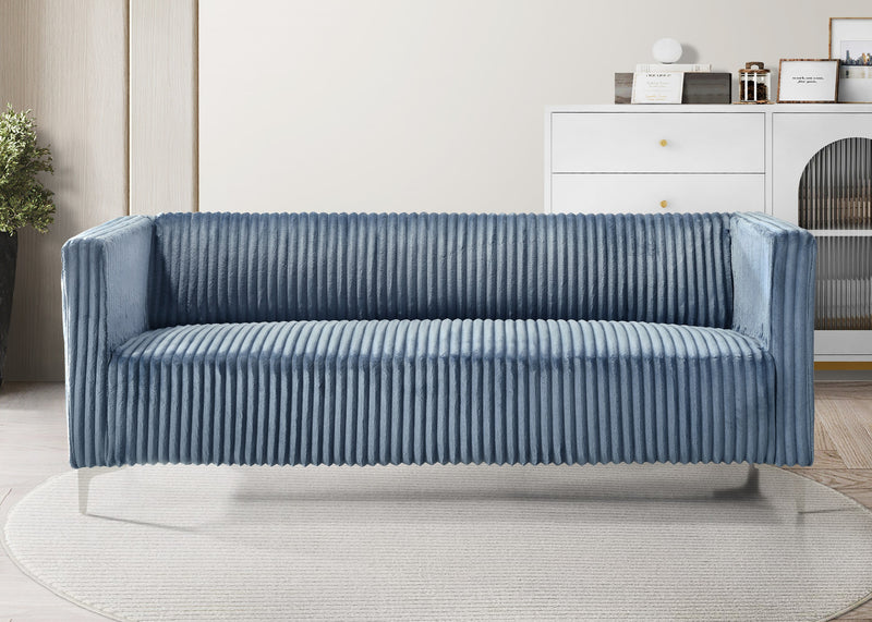 Home Design Gavin Velvet Square Arm Sofa