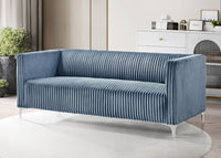 Home Design Gavin Velvet Square Arm Sofa