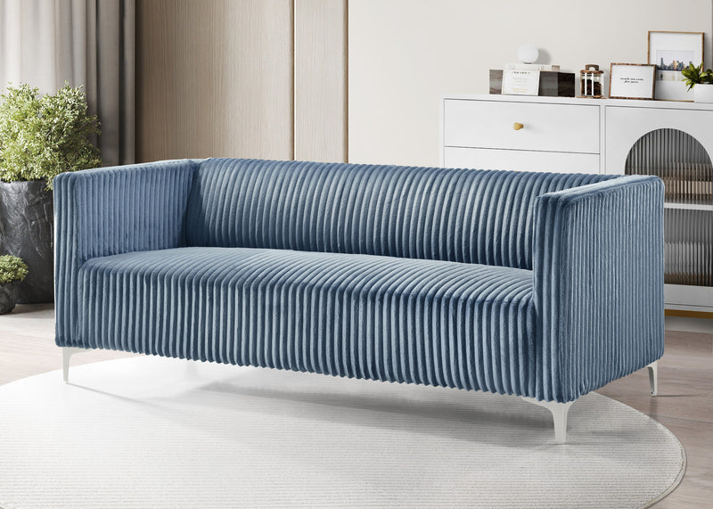 Home Design Gavin Velvet Square Arm Sofa