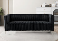 Home Design Gavin Velvet Square Arm Sofa