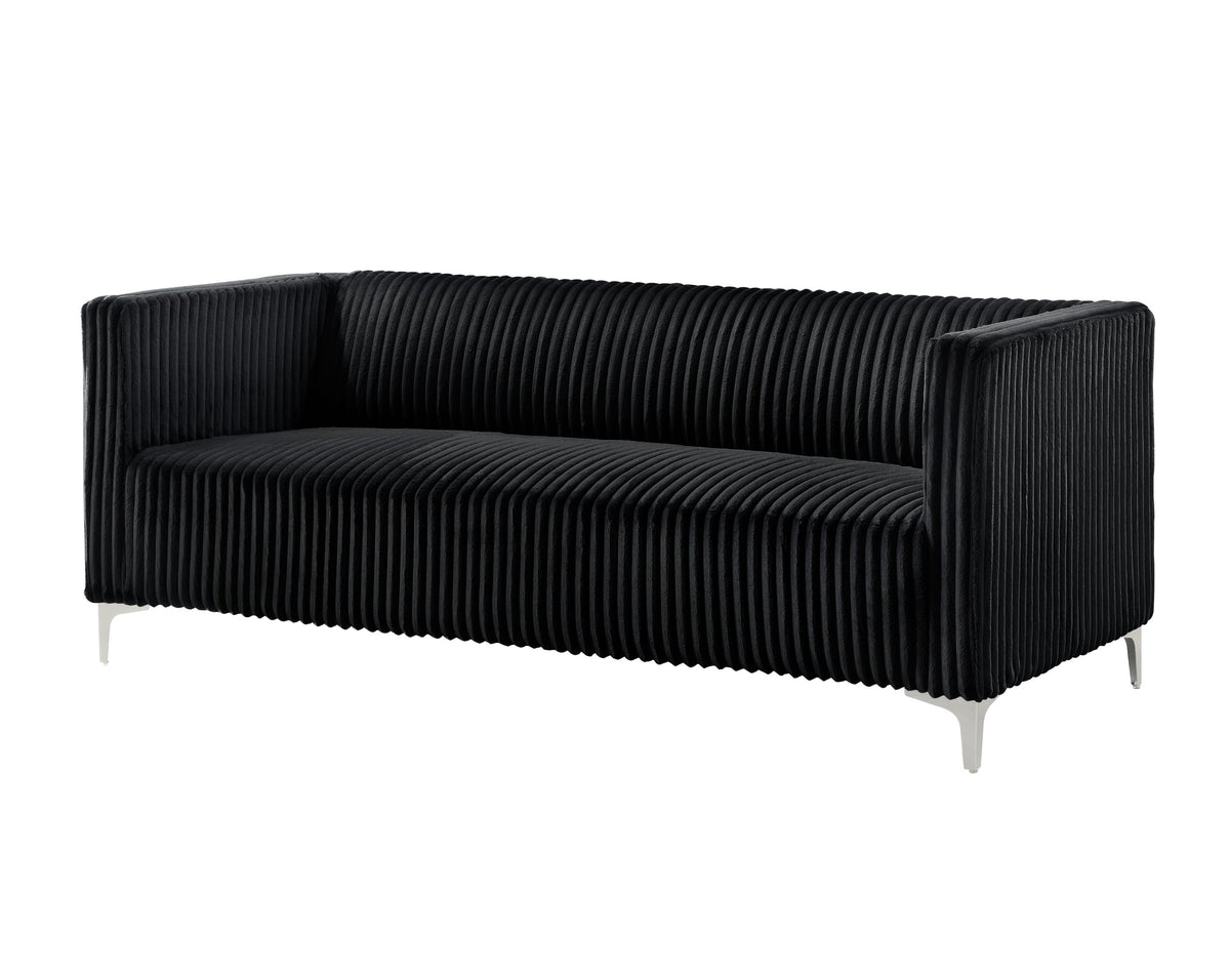 Home Design Gavin Velvet Square Arm Sofa