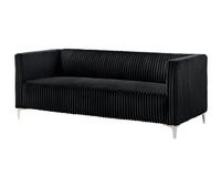 Home Design Gavin Velvet Square Arm Sofa