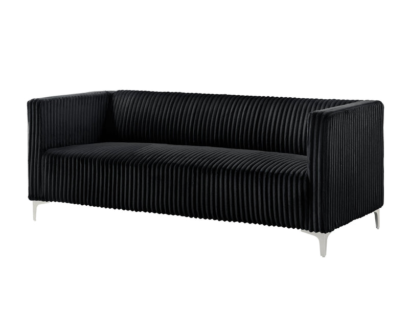 Home Design Gavin Velvet Square Arm Sofa