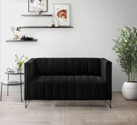 Home Design Kurtis Square Arm Loveseat