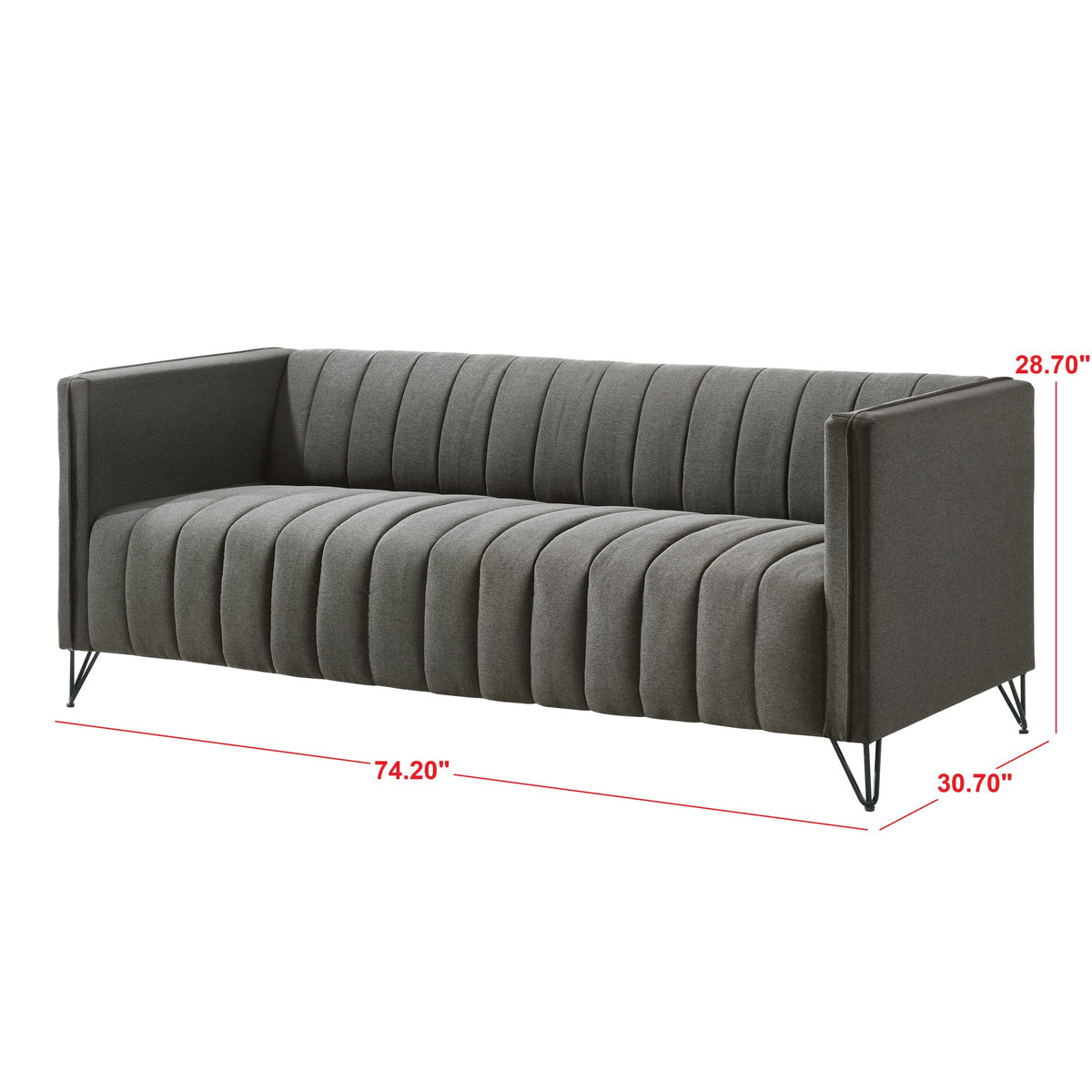 Home Design Kurtis Square Arm Sofa