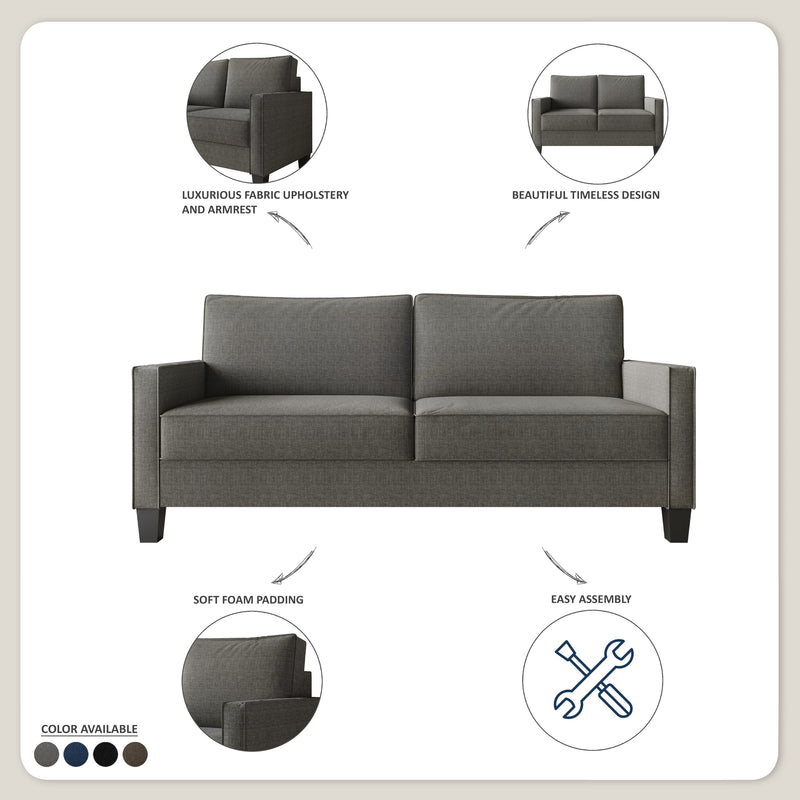 Home Design Marcia Square Arm Sofa
