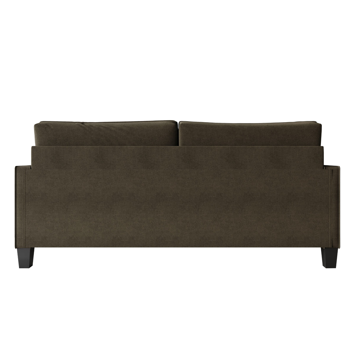 Home Design Marcia 3-Piece Square Arm Living Room Furniture Set with Armchair, Loveseat and Sofa, Brown