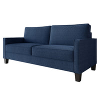 Home Design Marcia 2-Piece Square Arm Living Room Set with Loveseat and Sofa, Modern Upholstery and Black Legs