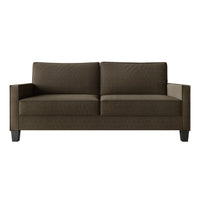 Home Design Marcia 2-Piece Square Arm Living Room Set with Loveseat and Sofa, Modern Upholstery and Black Legs