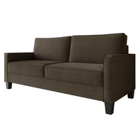 Home Design Marcia 2-Piece Square Arm Living Room Set with Loveseat and Sofa, Modern Upholstery and Black Legs