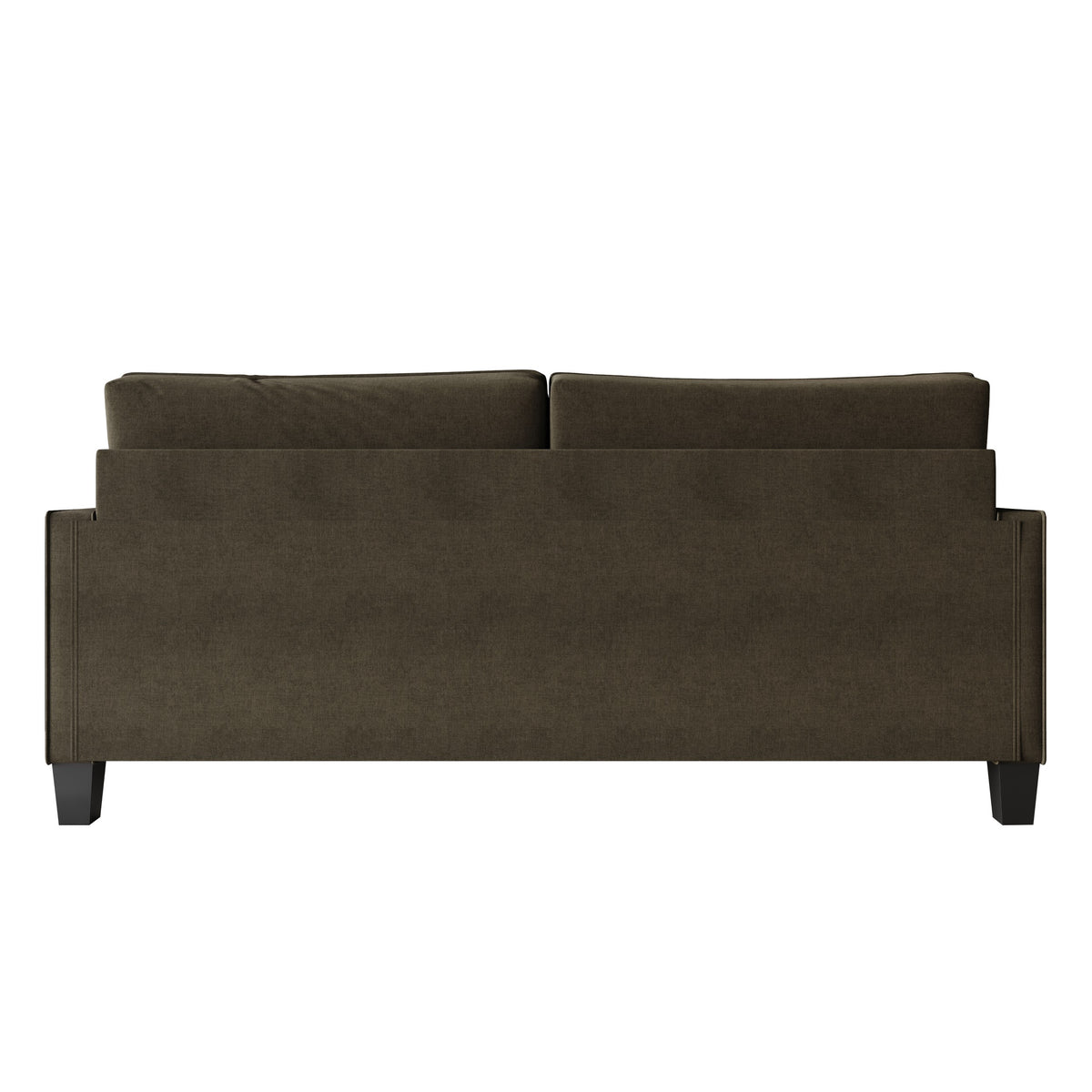 Home Design Marcia 2-Piece Square Arm Living Room Set with Loveseat and Sofa, Modern Upholstery and Black Legs