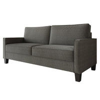 Home Design Marcia 2-Piece Square Arm Living Room Set with Loveseat and Sofa, Modern Upholstery and Black Legs