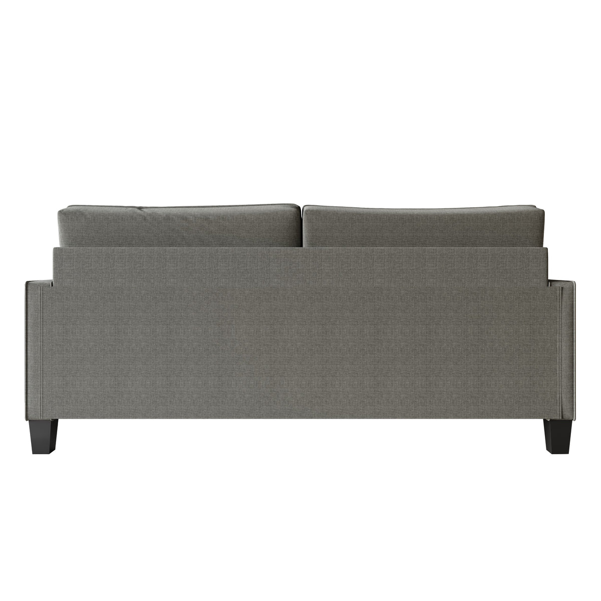 Home Design Marcia 2-Piece Square Arm Living Room Set with Loveseat and Sofa, Modern Upholstery and Black Legs
