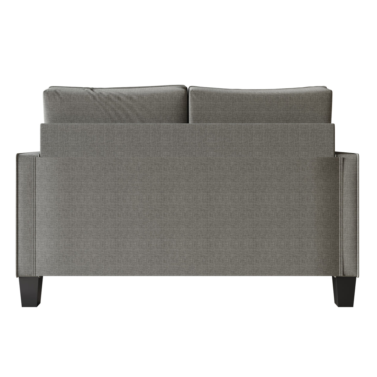 Home Design Marcia 2-Piece Square Arm Living Room Set with Loveseat and Sofa, Modern Upholstery and Black Legs