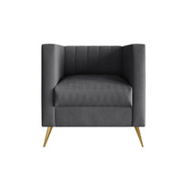 Home Design Weiss Velvet Square Arm Chair