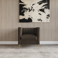 Home Design Weiss Velvet Square Arm Chair