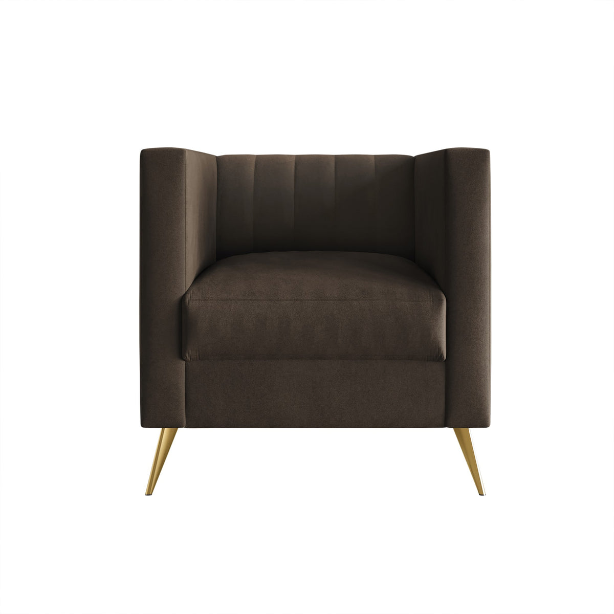 Home Design Weiss Velvet Square Arm Chair