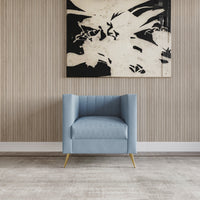 Home Design Weiss Velvet Square Arm Chair