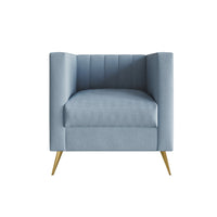 Home Design Weiss Velvet Square Arm Chair